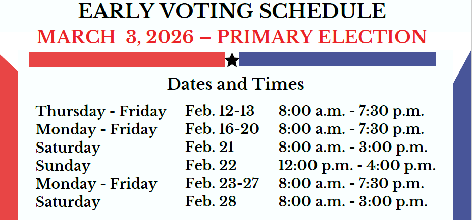 early voting schedule