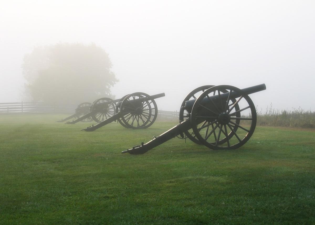 Cannons from the American Civil War era. 