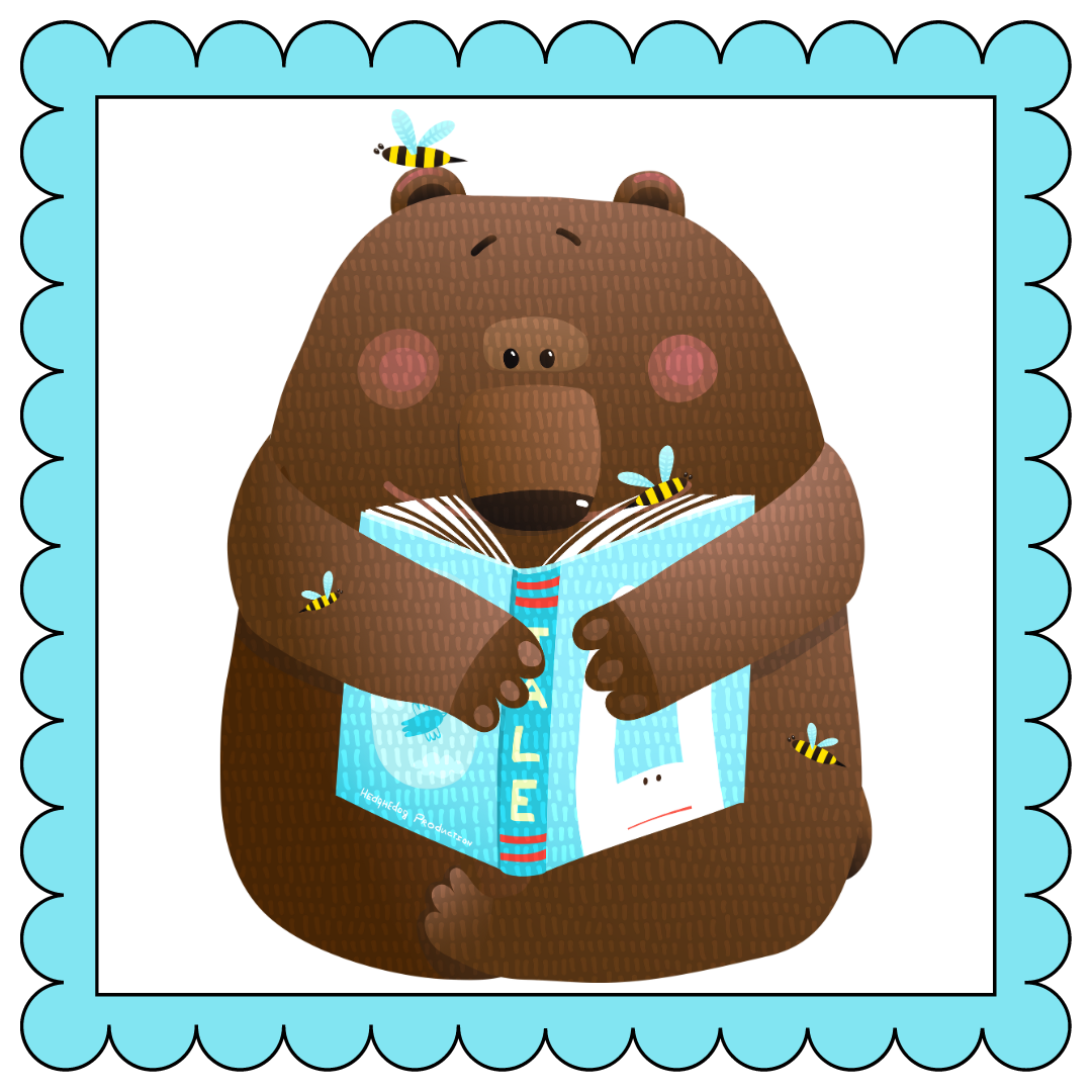 bear reading a book